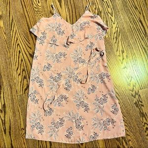 Abercrombie and Fitch Ruffle Tie-Waist Midi Dress (Size: Medium Petite)